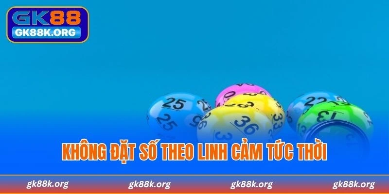 Không đặt số theo linh cảm tức thời